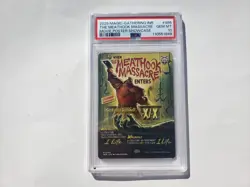 2025 MTG INNISTRAD REMASTERED MOVIE POSTER SC #486 THE MEATHOOK MASSACRE PSA 10 - Image 1