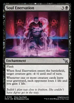 Soul Enervation 106 MKM MTG Story Enchantment Flash Black 2024 WOTC Cava - Image 1