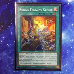 Yugioh! Runick Freezing Curses, TAMA-EN033, Super Rare NM - Image 1
