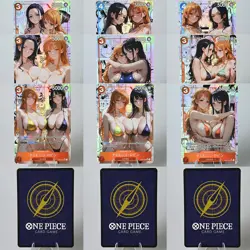 9×One Piece Doujin Card Nami and Robin series goddess Waifu Custom DIY Textured - Image 1