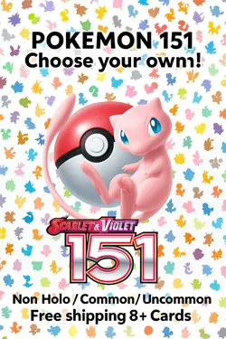 Scarlet & Violet 151 Non-Holo- Choose Your Card! Free ship on 8+ Cards! Pokemon - Image 1