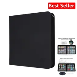 Luxury 12 Pocket Trading Card Binder - Fits 912 Cards, Secure Zipper Closure - Image 1