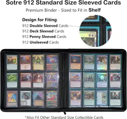 Luxury 12 Pocket Trading Card Binder - Fits 912 Cards, Secure Zipper Closure - Image 4