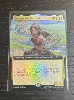 SDCC 2025 Magic The Gathering X Avatar Katara The Fearless Promo Card IN HAND - Image 2