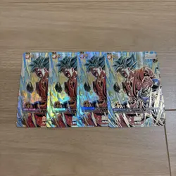 Dragon Ball Super Card Game Son Goku SR Parallel 4-Card Set 1st Anniversary NMLP - Image 1