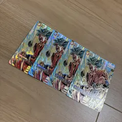 Dragon Ball Super Card Game Son Goku SR Parallel 4-Card Set 1st Anniversary NMLP - Image 2
