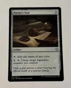 MTG Patriar's Seal - Commander Legends Battle for Baldur's Gate NM - Image 1