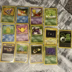 Vintage Pokemon Card Lot - WOTC 1999-2000 Era (13 Cards) - Energy + Team Rocket - Image 1