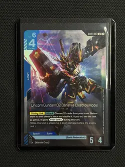 Gundam Card Game G001-003 LR Unicorn Gundam 02 Banshee (Destroy Mode) Foil - Image 1