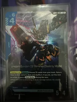 Gundam Card Game G001-003 LR Unicorn Gundam 02 Banshee (Destroy Mode) Foil - Image 1