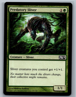 Magic MTG Magic 2014 4x Predatory Sliver #189/249 TCG CCG M14 Playset - Image 1