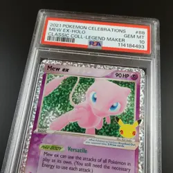 PSA 10 Mew ex 88 Celebrations Classic Collection Holo Graded Pokemon Card - Image 2