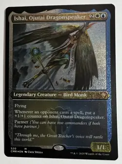 MTG: Commander Legends Ishai, Ojutai Dragonspeaker Mythic Foil Etched CMR 520 - Image 1