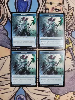 4x Merfolk 0005 (Hexproof) / Boar Dual-Sided Tokens - NM/M LCI LCC MTG - Image 1