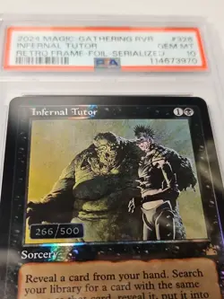 Magic MTG - Infernal Tutor RVR #326 Serial 266/500 PSA 10 Ravnica Remastered - Image 3