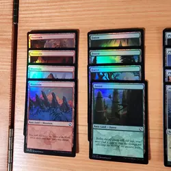 MTG - Complete AFR Set (Forgotten Realms) 20x Basic Lands Foil 262-281 NM 2021 - Image 2