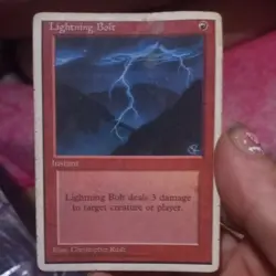 Lightning Bolt - MTG 4th Ed 1995 - MP - Classic Red Burn - Christopher Rush - Image 1