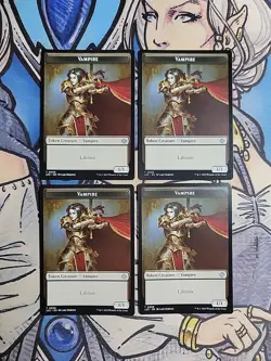4x Vampire (1,1, Lifelink) / Vampire Demon Dual-Sided Tokens - NM/M LCI LCC MTG - Image 1