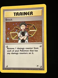 Brock 15/132 *1st Edition* Holo Rare Trainer 2000 Pokemon Gym Challenge - Image 5