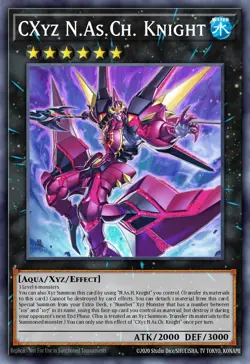 YuGiOh x3 cxyz n.as.ch knight jush-en060 rare presell ships 8/1/25 - Image 1