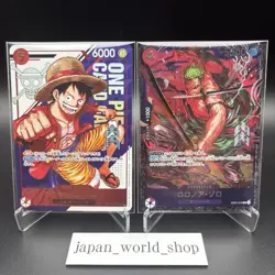 Luffy Zoro ST21-014 015 SR Flagship Battle Promo Set One Piece Card Japan Sealed - Image 1