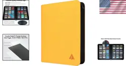 Elegant 9-Pocket Card Binder for 828 Trading Cards - Ringless & Yellow Style - Image 2
