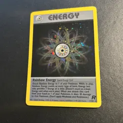 Rainbow Energy 17/82 Team Rocket Pokemon Card Holo Rare Lightly Played LP + - Image 2