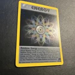 Rainbow Energy 17/82 Team Rocket Pokemon Card Holo Rare Lightly Played LP + - Image 3