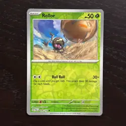 Rellor 026/193 Pokemon Paldea Evolved SV02 Reverse Holo Common Card NM - Image 1
