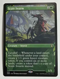 MTG: Zendikar Rising Scute Swarm Showcase Rare Regular ZNR 308 - Image 1