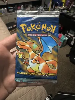 1999 Pokemon Base Set Unlimited Booster Pack CHARIZARD ARTWORK Factory Sealed ! - Image 1