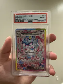Pokemon 2025 Sylveon ex 156/131 SIR Prismatic Evolutions GEM MINT PSA 10 - Image 1