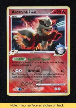 Arcanine G (Pokemon League) Reverse Foil Pokemon Platinum Supreme Victors 0kb9 - Image 1