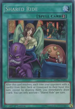 Yugioh Shared Ride MP14-EN231 Secret Rare 1st Edition NM - Image 1