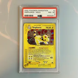 2002 Pokemon Expedition Ampharos Holo #2 E-Reader GRADED PSA 8 NM-MINT - Image 1