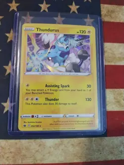 Thundurus 52/198 Chilling Reign Holo Rare Pokemon Card TCG 052/198 Unlimited - Image 1