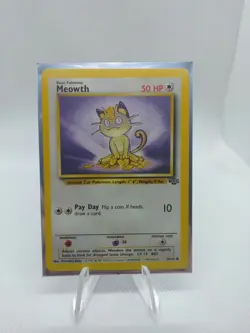 Meowth - 56/64 Jungle - Vintage WotC Pokemon Card - LP/MP - Image 1