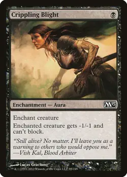 [MTG] Crippling Blight (085) (M13) LP-HP - Image 1