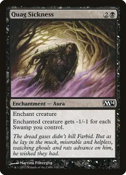 [MTG] Quag Sickness (110) (M14) LP-HP - Image 1