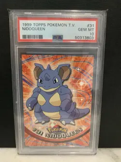 PSA 10 Nidoqueen 1999 Pokemon Topps T.V Series #31 - Image 1