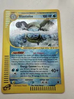 Blastoise Holo Rare 4/165 Expedition Base Set WOTC Vintage Pokemon - Image 2