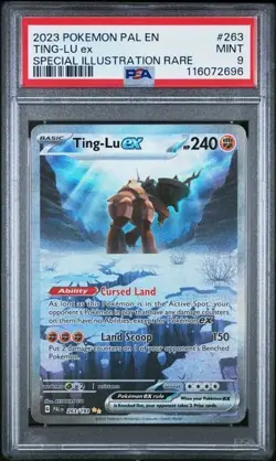2023 POKEMON PAL EN-PALDEA EVOLVED SPECIAL ILLUSTRATION RARE TING-LU EX PSA 9 - Image 1