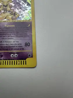 Alakazam Holo Rare 1/165 Expedition Base Set WOTC Vintage Pokemon - Image 5