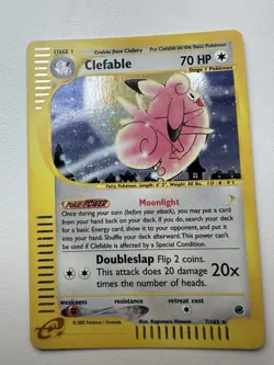 Clefable Holo Rare 7/165 Expedition Base Set WOTC Vintage Pokemon - Image 2