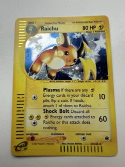 Raichu Holo Rare 25/165 Expedition Base Set WOTC Vintage Pokemon - Image 2