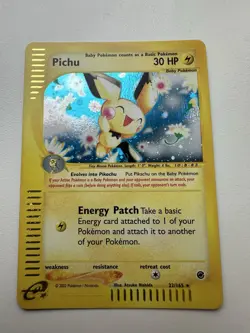 Pichu Holo Rare 22/165 Expedition Base Set WOTC Vintage Pokemon - Image 2