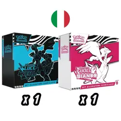 POKEMON BUNDLE ETB FUOCO BIANCO + LUCE NERA SET ALLENATORE FUORICLASSE ITALIANO - Image 1