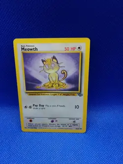 Pokemon WOTC Meowth 56/64 Jungle Set UNLIMITED Common LP/NM - Image 1