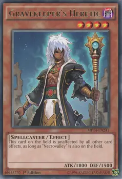 Yugioh Gravekeeper's Heretic MP14-EN241 Rare 1st Edition NM - Image 1