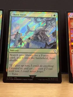 Mtg FIC Final Fantasy - Three Visits -NM SURGE FOIL - Image 1